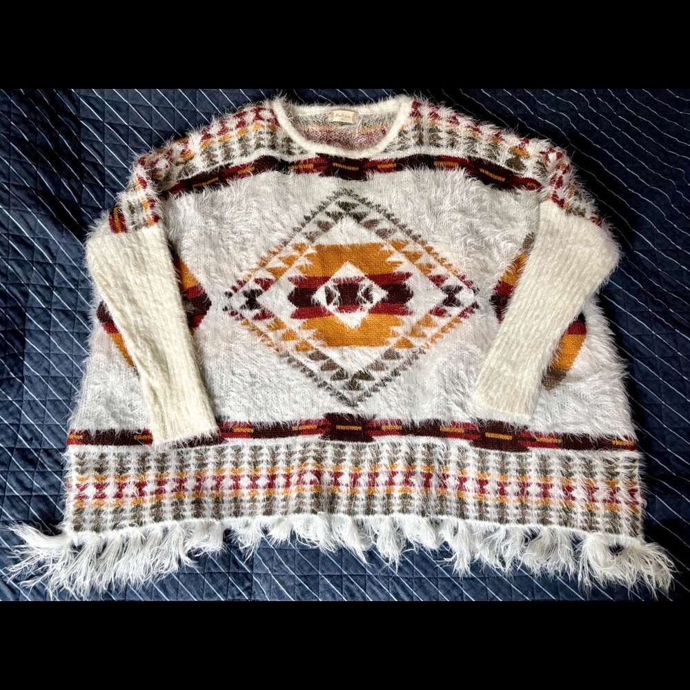 Altar’d State / Tribal Print Oversized Sweater
